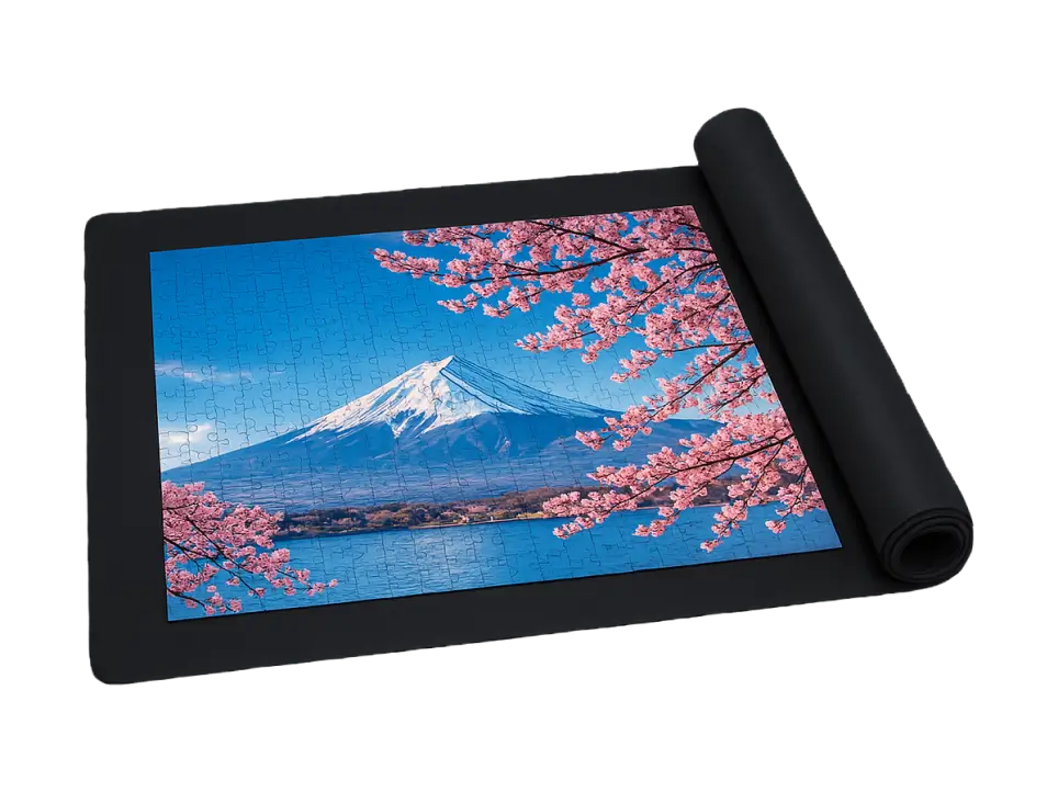 En cadeau, un tapis de puzzles 1000 pièces